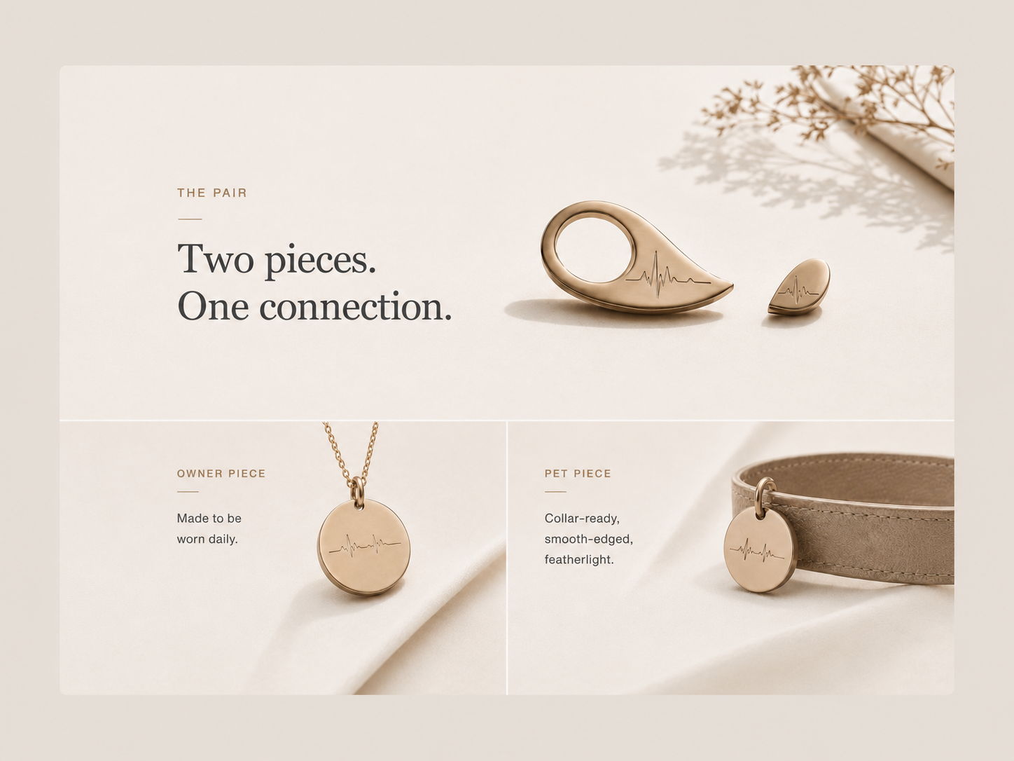 Owner and pet keepsake pieces